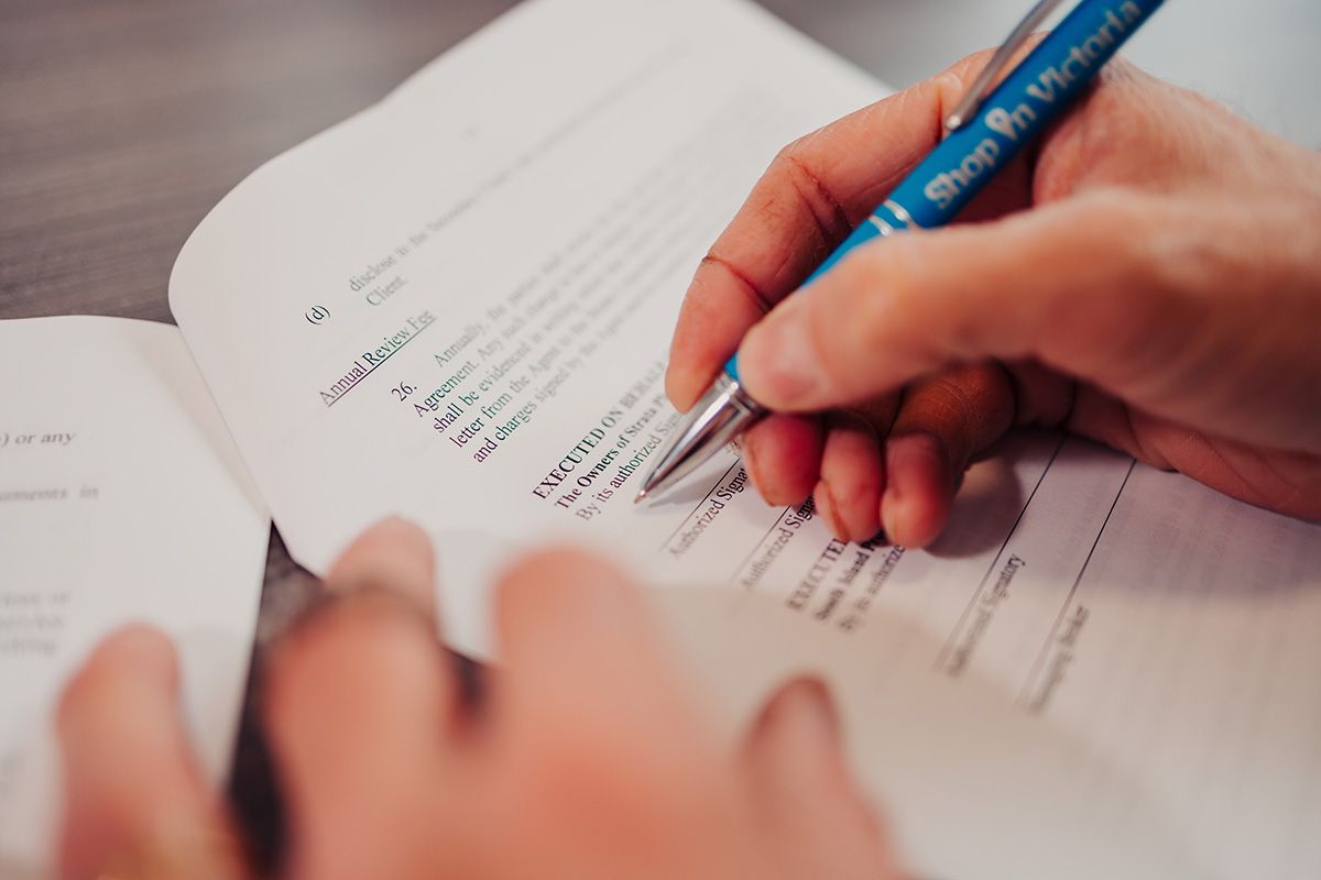 Filling out an application